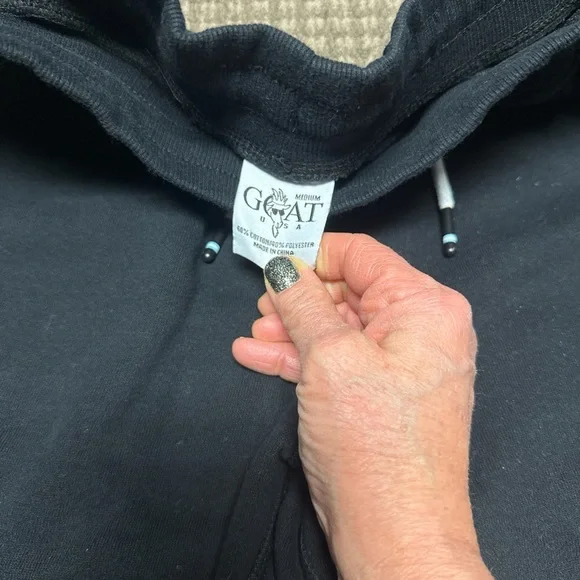 GOAT Black Jogger Pants Sz Medium - Picture 4 of 5